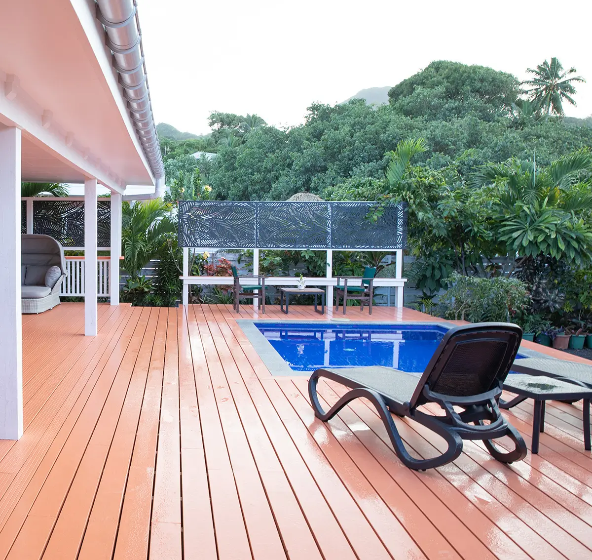 view of pool and surroundings in one of the Itimarama Villas